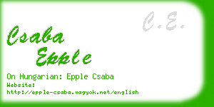 csaba epple business card